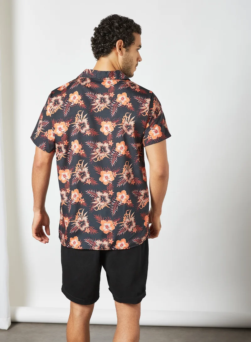 STATE 8 Printed Short Sleeve Shirt Multicolour