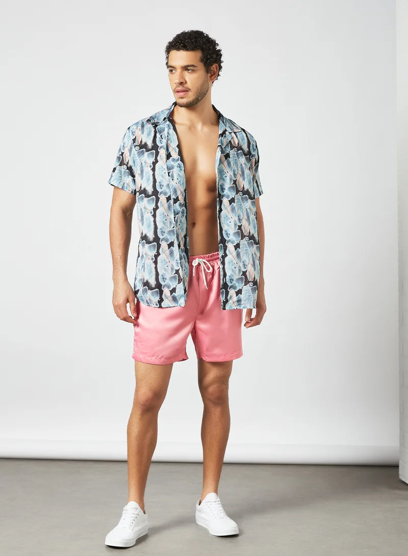 STATE 8 Plain Swim Shorts Pink