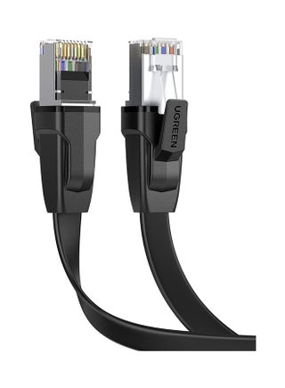 كابل إيثرنت كات 8 جيجابت RJ45 مسطح بتقنية PoE لشبكة إنترنت LAN 40 جيجابايت في الثانية/2000 ميجاهرتز متوافق مع أجهزة إكس بوكس ون وبلايستيشن 4 وبلايستيشن 5 وراوتر وتلفزيون ومزوع راسبري - 3 متر أسود - v1628406713/N49698438A_1