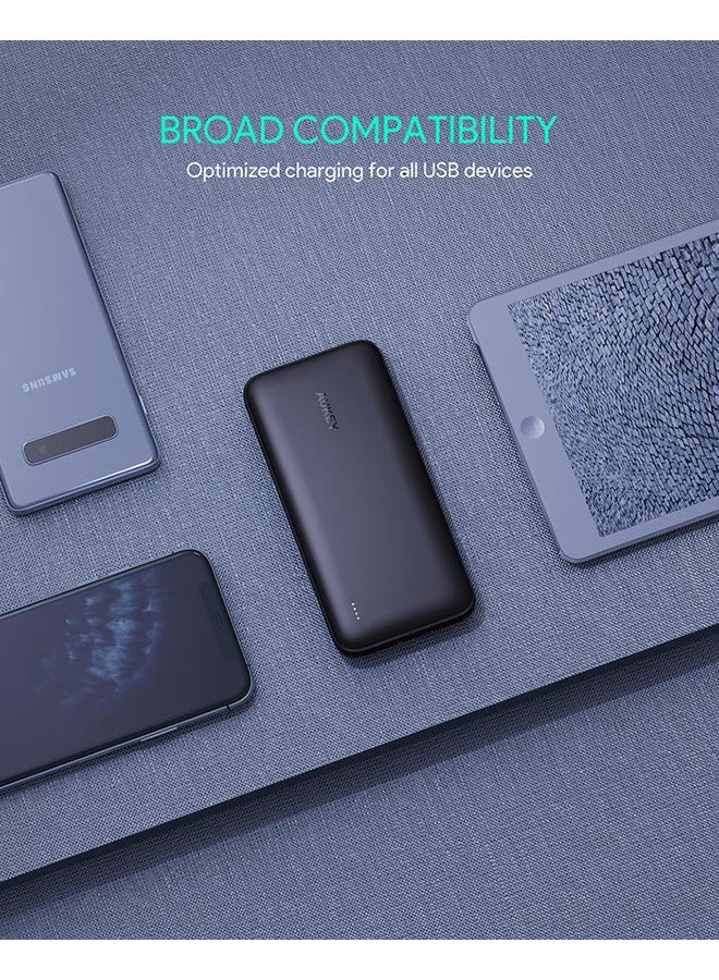 Aukey 10000.0 mAh PB-N73 USB C Slim Power Bank 15W Portable Charger Black - Image 5