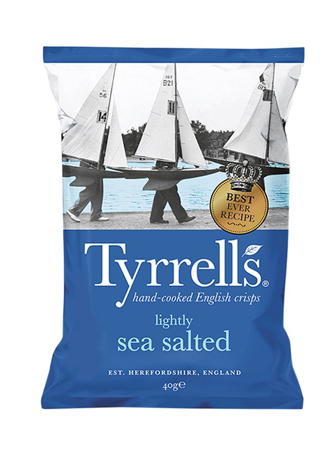 Tyrrells Lightly Sea Salted Crisps 40grams - Image 1