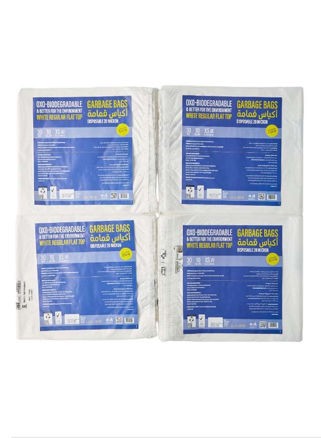 Noon Care Garbage Bag, 30 Sheets Per Pack, White Extra Small, 10 Gallons - Image 1