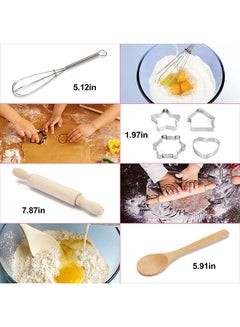 EHOME 11-Piece Complete Kids Chefs Cooking And Baking Kitchen Play Set With Apron 28x3x24cm  - Image 4
