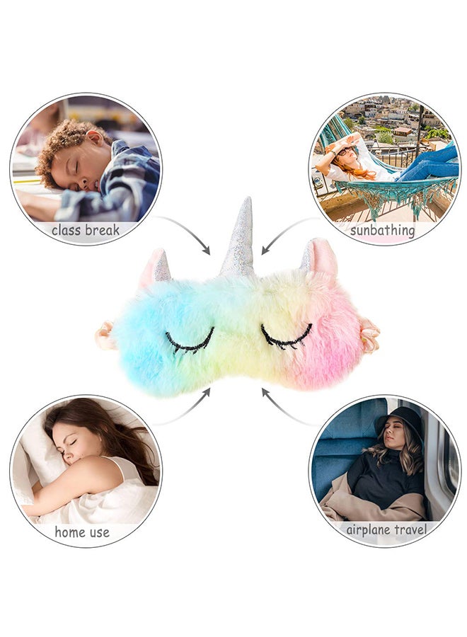 LYDBAOBO Kawaii Unicorn Eye Mask Cartoon Sleeping Mask Stuffed Toy  - Image 3