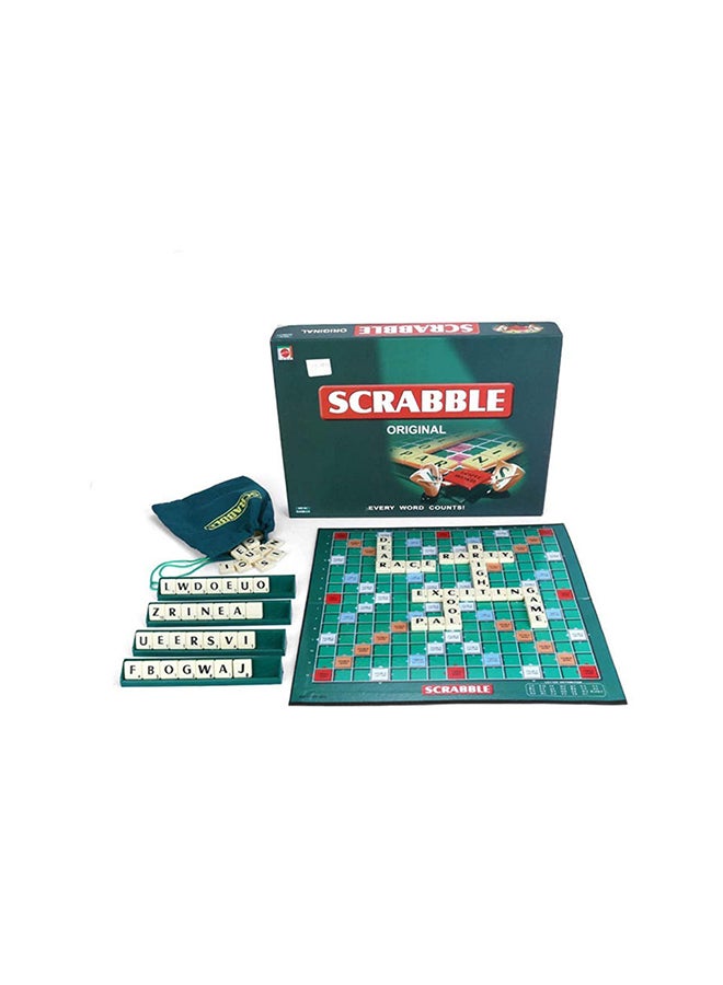 ماتيل جيمز اللعبة اللوحية والأحجية للسفر سكرابل باللغة الإنجليزية لتشكيل الكلمات 26.8x4.8x37.1سم - Image 1