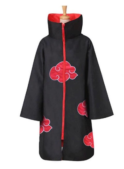 Realistic Soft Poly Blend Fabric Cosplay Akatsuki Cloak Costume For Kids