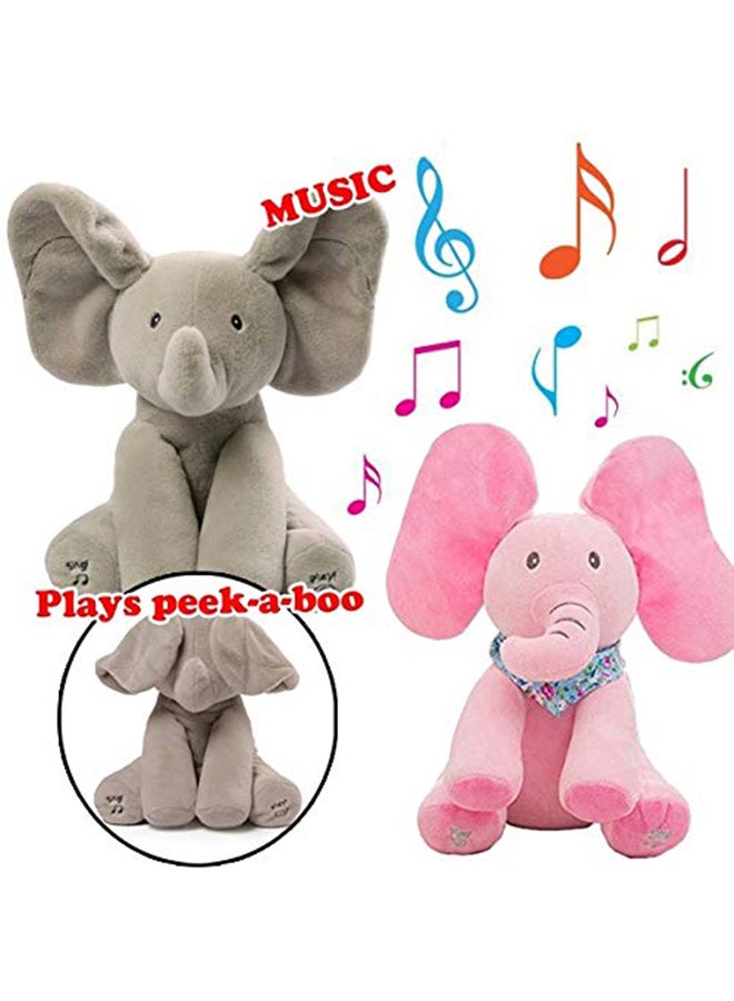 دمية محشوة موسيقية على شكل فيل 23سم - Image 3