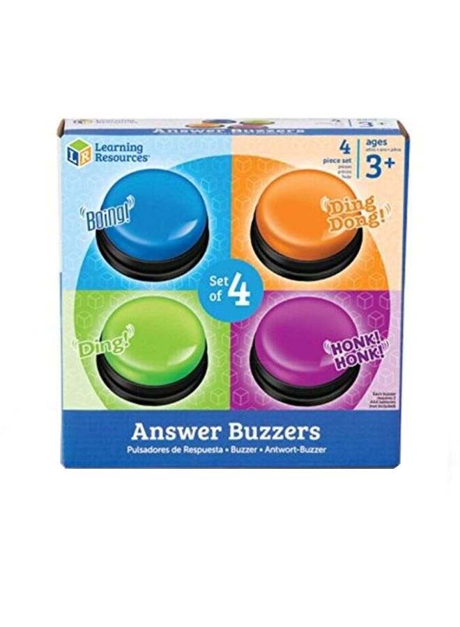 Learning Resources 4-Piece Answer Buzzers Learning Playset  - Image 1