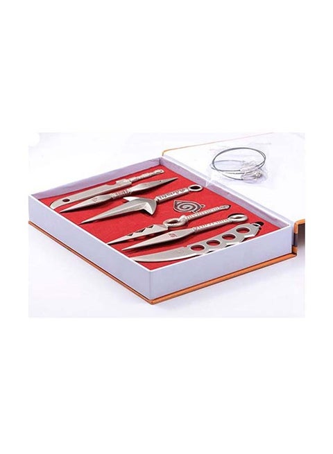 7-Piece Seven Weapon Anime Naruto Cosplay Model Metal Sword Knife Set For Kids
