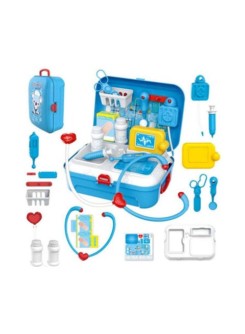17-Piece Portable Lightweight Imaginative Authentic Detailing Pretend Doctor Play Set 24x18x22.5cm