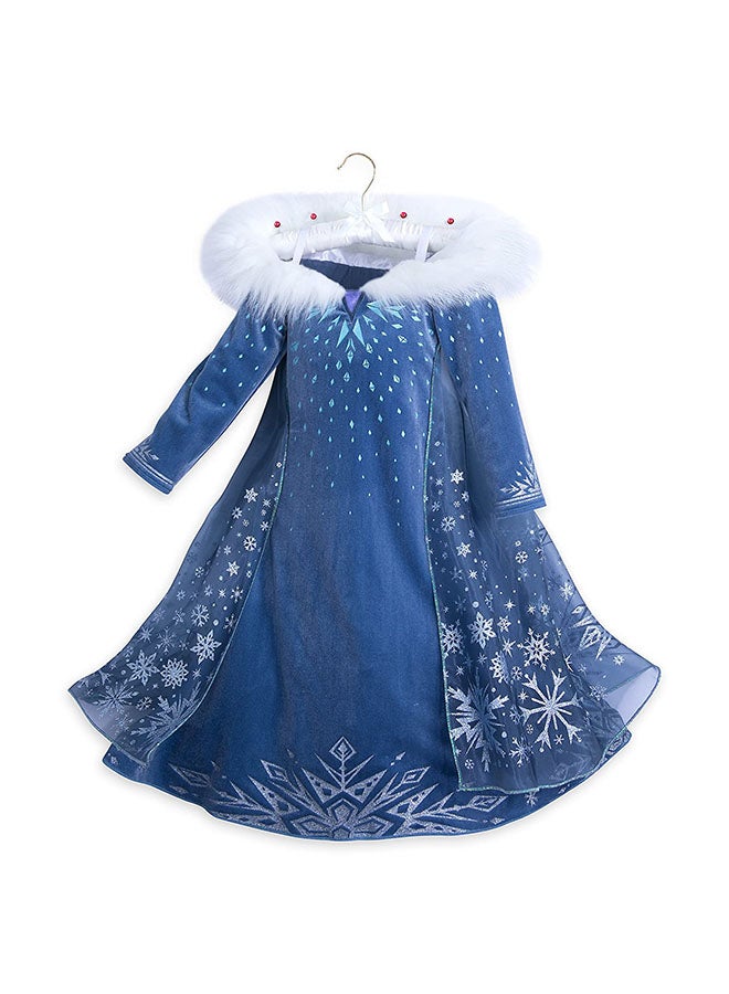 فانسي دريسويل - طقم زي الأميرة آنا وإلسا من فيلم Frozen مع إكسسوارات مكون من 5 قطع 20 x 3 x 22سم - Image 1