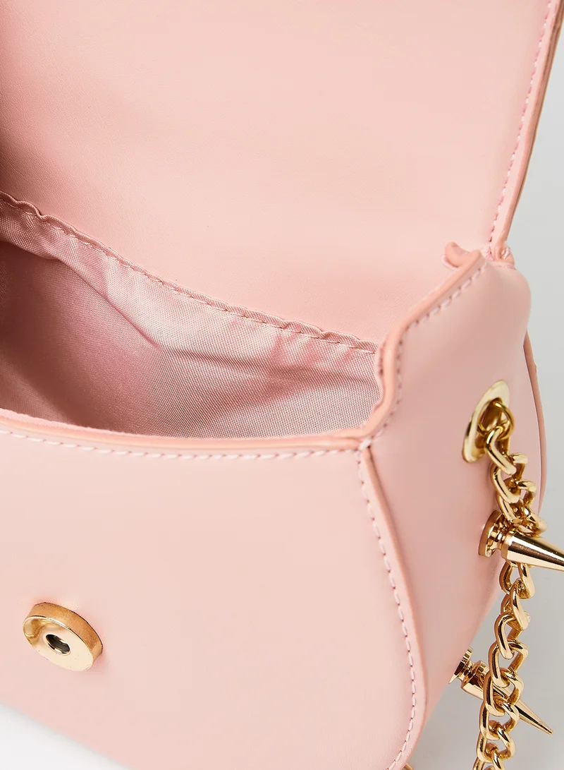 Sivvi x D'Atelier Spike Detail Crossbody Bag Pink