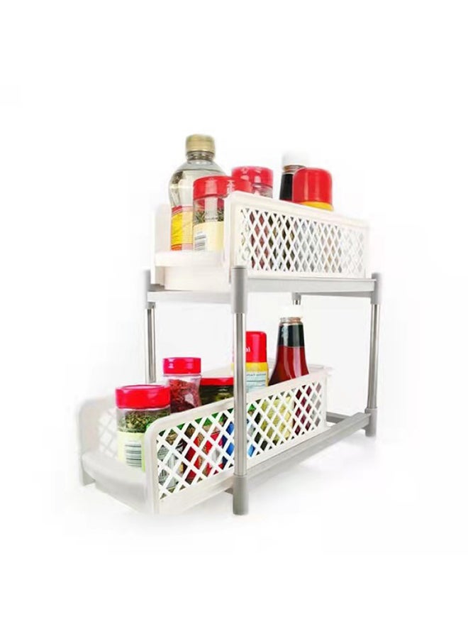 أوركيد درج سلة مكون من طبقتين متعدد الاستخدامات - Image 1