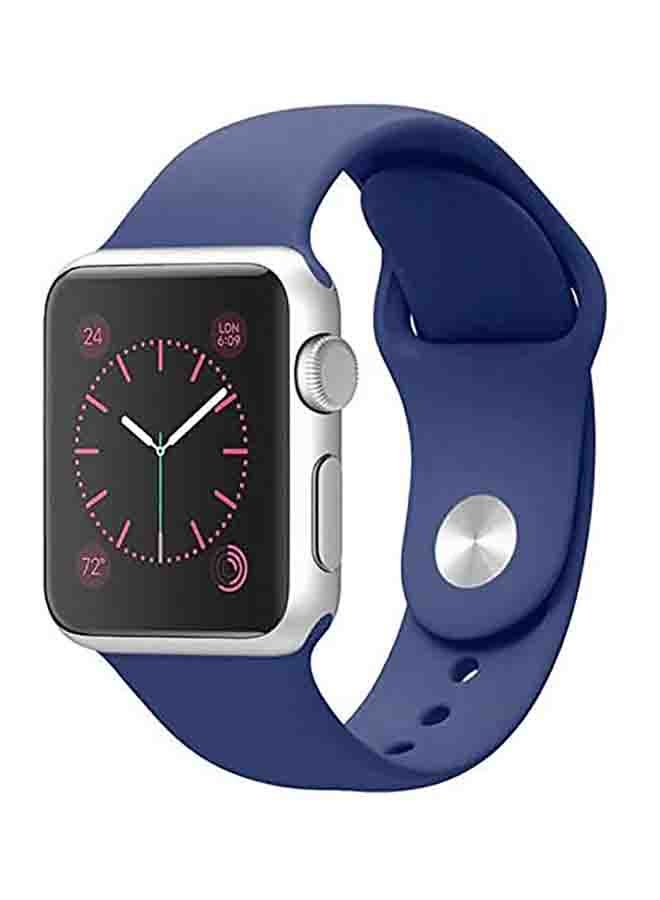 MOCOM Silicone Sport Replacement Band For Apple iWatch Series 6/SE/5/4/3/2/1 44-42mm Cobalt Blue