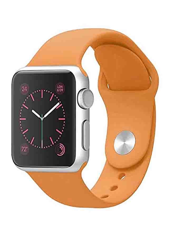 MOCOM Silicone Sport Replacement Band For Apple iWatch Series 6/SE/5/4/3/2/1 44-42mm Hermes Orange