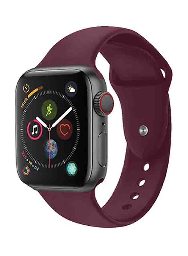 MOCOM Silicone Sport Replacement Band For Apple iWatch Series 6/SE/5/4/3/2/1 44-42mm Maroon 
