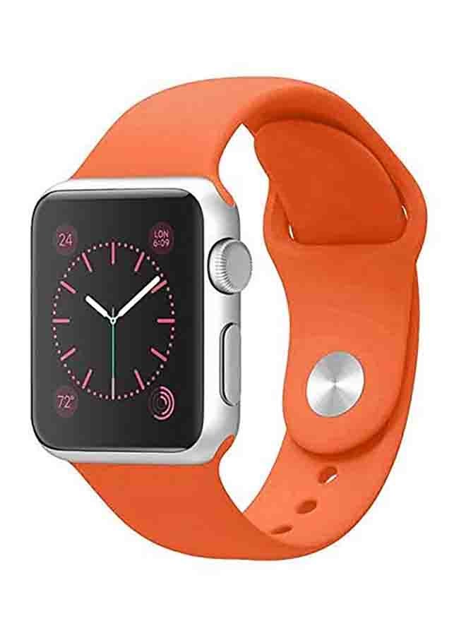 MOCOM Silicone Sport Replacement Band For Apple iWatch Series 6/SE/5/4/3/2/1 44-42mm Orange 