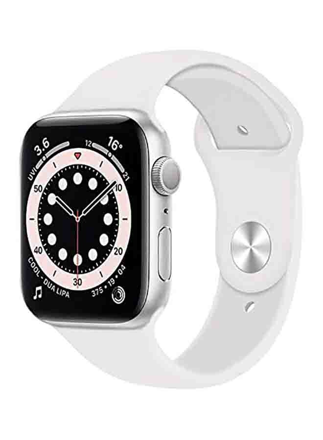 MOCOM - Silicone Sport Replacement Band For Apple iWatch Series 6/SE/5/4/3/2/1 44-42mm White - Image 1