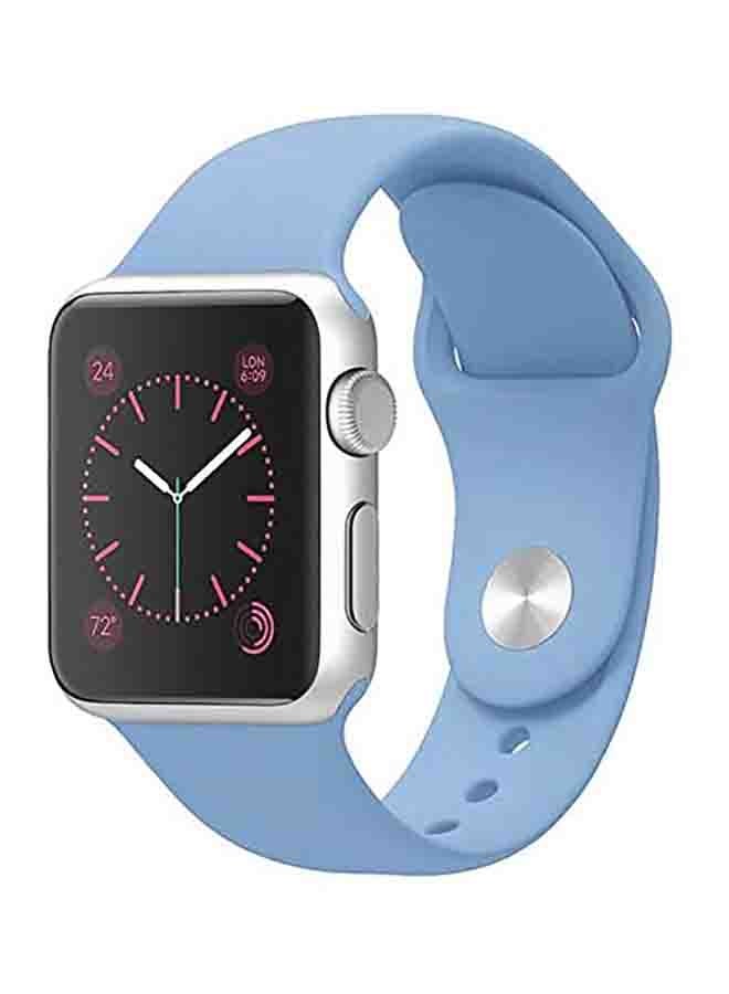 MOCOM Silicone Sport Replacement Band For Apple iWatch Series 6/SE/5/4/3/2/1 40-38mm Azure Blue