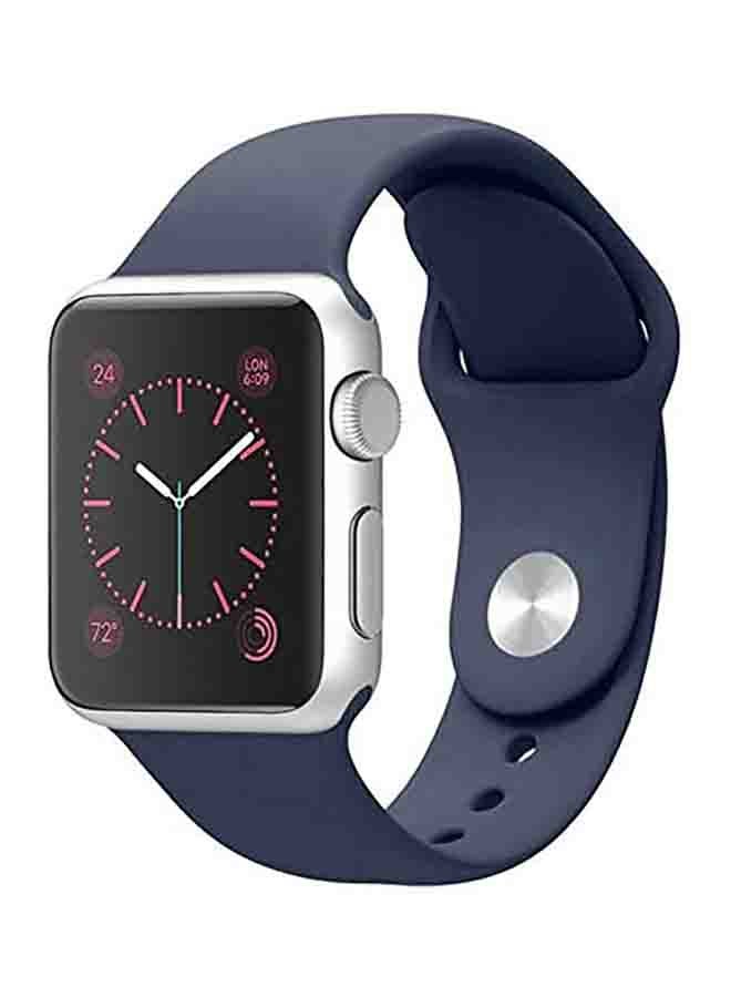 MOCOM - Silicone Sport Replacement Band For Apple iWatch Series 6/SE/5/4/3/2/1 40-38mm Deep Blue - Image 1