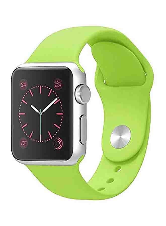 MOCOM - Silicone Sport Replacement Band For Apple iWatch Series 6/SE/5/4/3/2/1 40-38mm Light Green - Image 1