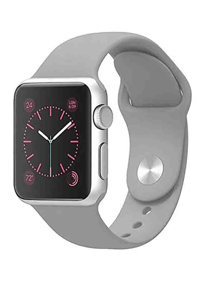 MOCOM - Silicone Sport Replacement Band For Apple iWatch Series 6/SE/5/4/3/2/1 40-38mm Light Grey - Image 1