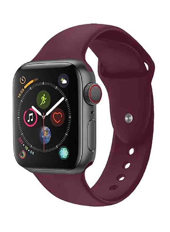 MOCOM Silicone Sport Replacement Band For Apple iWatch Series 6/SE/5/4/3/2/1 40-38mm Maroon 