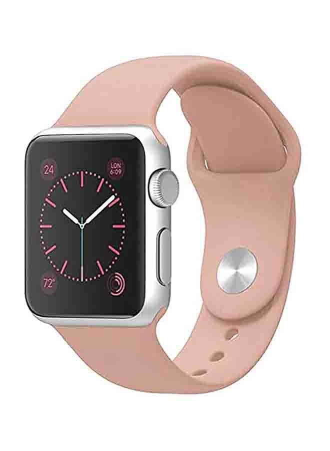 موكوم سوار رياضي بديل من السيليكون لساعة أبل آي ووتش سيريز 6/SE/5/4/3/2/1 مقاس 40-38 مم وردي زهري