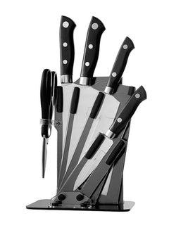 AGD 5-Piece Knives Set With Stand  Stainless Steel Black/Silver 17x36x15cm  - Image 1