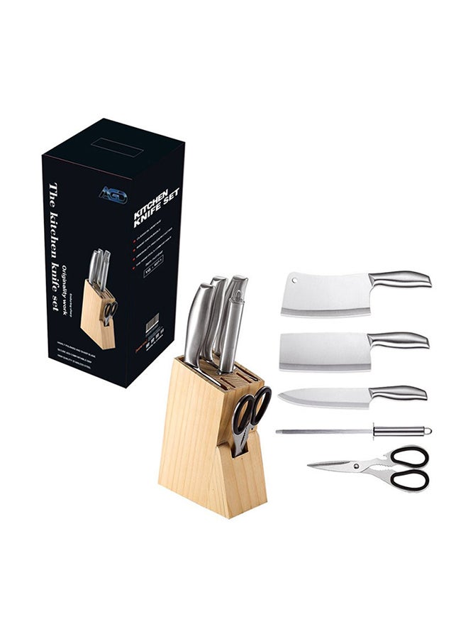 AGD 5-Piece Knives Set With Stand Stainless Steel
17x36x15cm Black/Silver 17x36x15cm  - Image 2