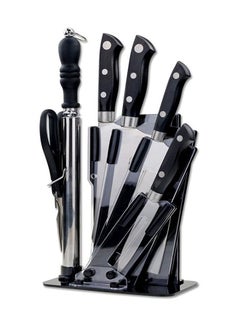 AGD 6-Piece Knives Set With Stand Silver/Black 17x36x15cm  - Image 1