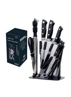 AGD 6-Piece Knives Set With Stand Silver/Black 17x36x15cm  - Image 2