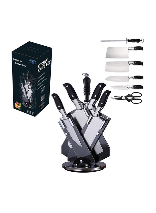 AGD 6-Piece Knives Set With Stand Silver/Black 17x36x15cm - Image 2