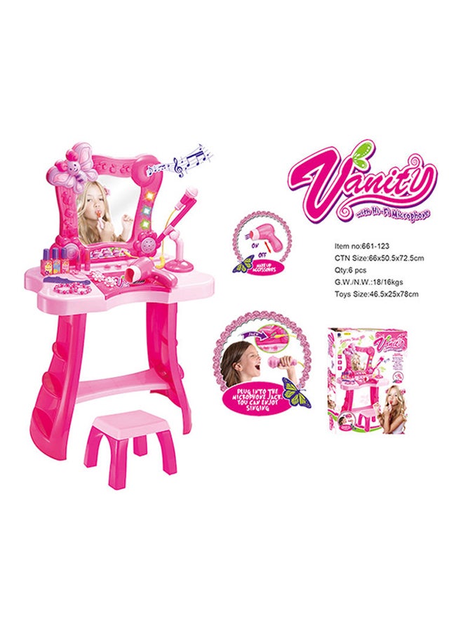 بوهوي طقم طاولة التجميل مع ميكروفون هاي فاي مقاس 46.5x25x78 سنتيمتراً 46.5x25x78سم - Image 3