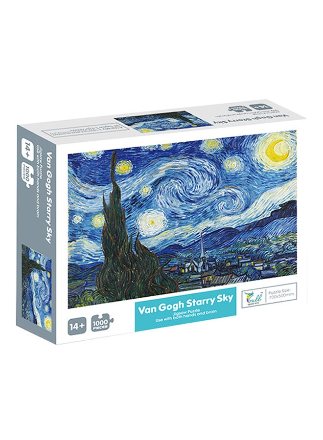 QIHAN 1000-Piece The Starry Night Jigsaw Puzzle 700x500mm  - Image 1