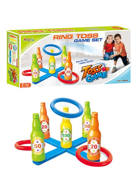 Portable Lightweight Eco Friendly Non Toxic Multicolour Ring Toss Game Set