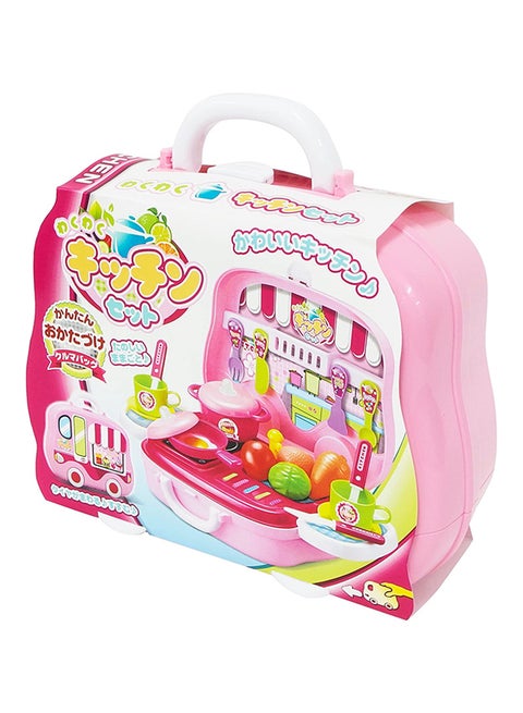 Portable Lightweight Compact Unique Detailed Design Pretend  Kitchen Cook Little Chef Set