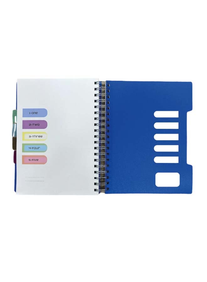 لينو دفتر ملاحظات مقاس A4 مقسم لخمس مواد دراسية أزرق - Image 2