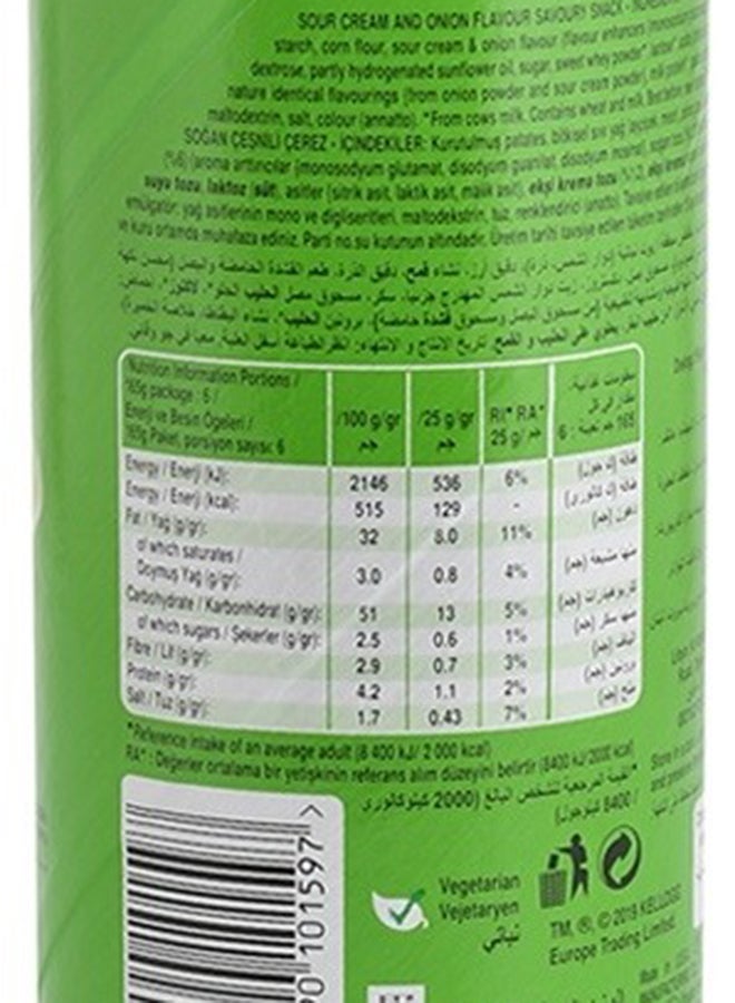 Sour Cream And Onion Flavored Chips 165grams