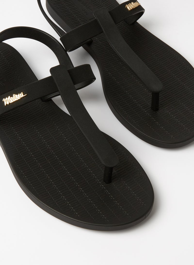 melissa Sun Ventura Flat Sandals Black - Image 4
