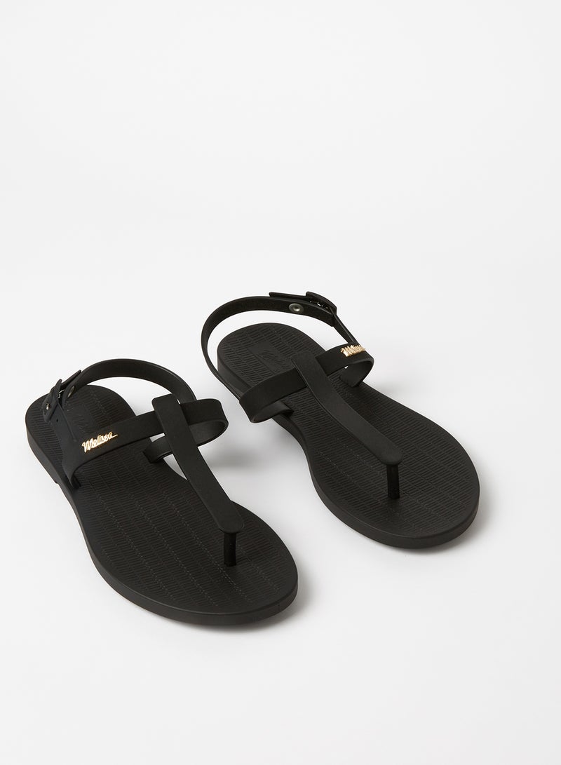 melissa Sun Ventura Flat Sandals Black - Image 2