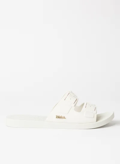 melissa Sun Malibu Flat Sandals White