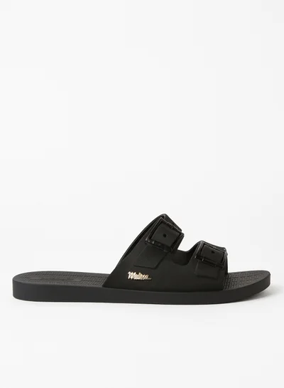 melissa Sun Malibu Flat Sandals Black