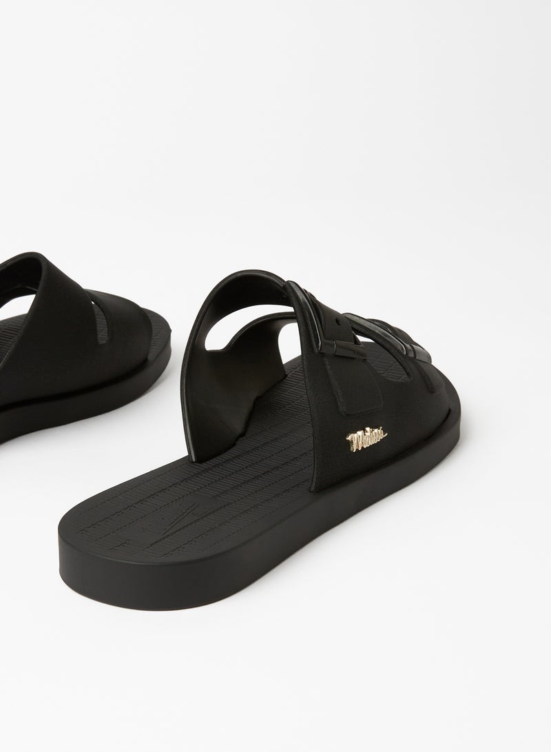 melissa Sun Malibu Flat Sandals Black - Image 3