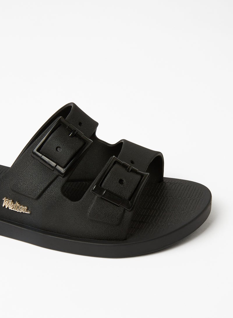melissa Sun Malibu Flat Sandals Black - Image 4