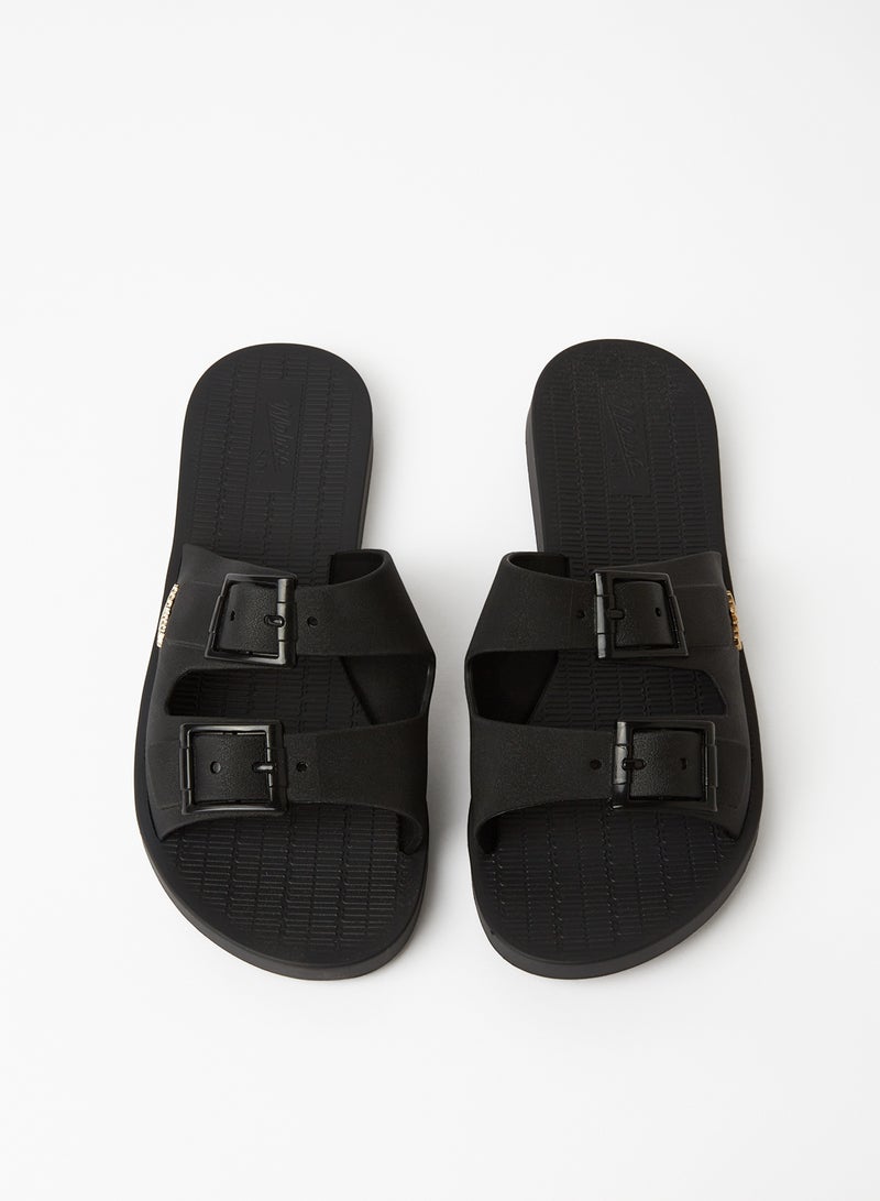 melissa Sun Malibu Flat Sandals Black - Image 2