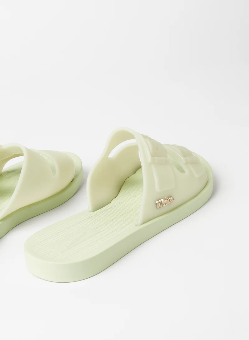 melissa Sun Malibu Flat Sandals Green