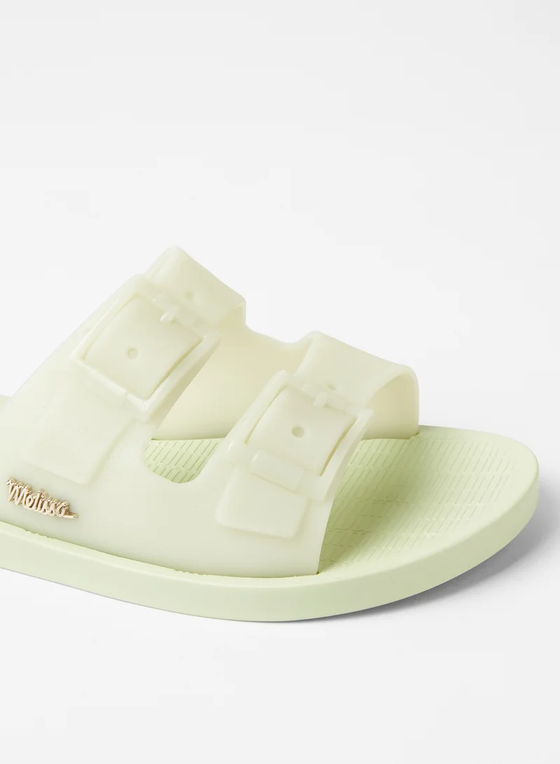 melissa Sun Malibu Flat Sandals Green