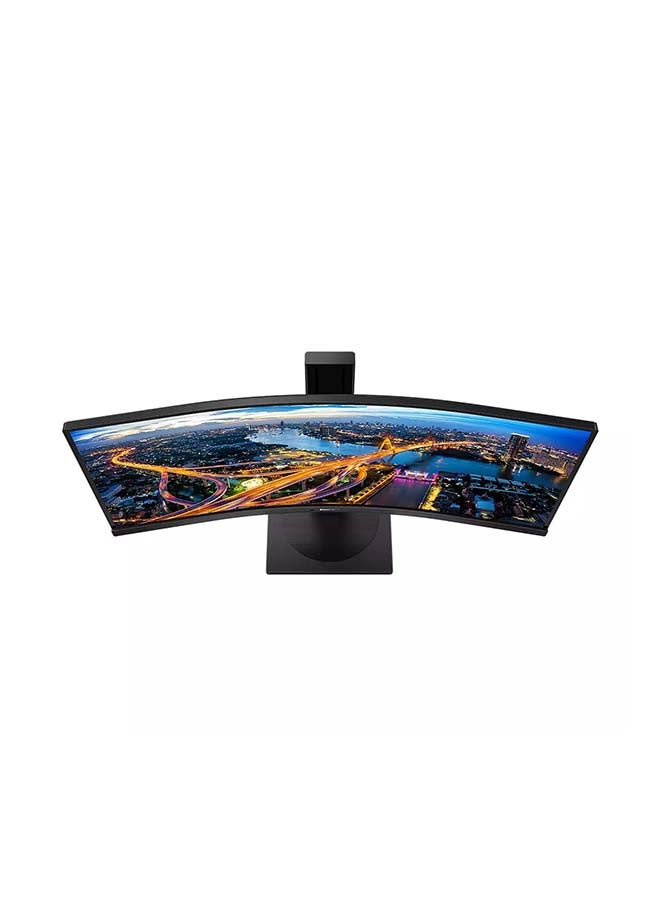 34 Inches Curved WQHD Monitor, 100Hz/ 4ms/ VA/ Speakers/ Height Adjust/ Power Sensor/ USB Hub (3440 x 1440 WQHD, 300 cd/m², HDMI/DP/USB-B/USB 3.2)  345B1C Black
