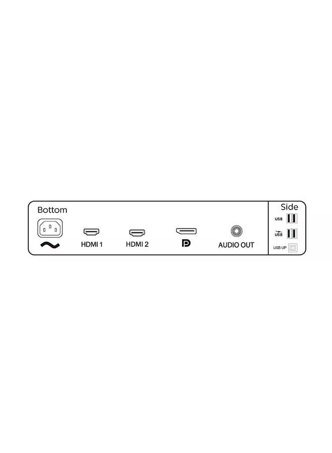 34 Inches Curved WQHD Monitor, 100Hz/ 4ms/ VA/ Speakers/ Height Adjust/ Power Sensor/ USB Hub (3440 x 1440 WQHD, 300 cd/m², HDMI/DP/USB-B/USB 3.2)  345B1C Black